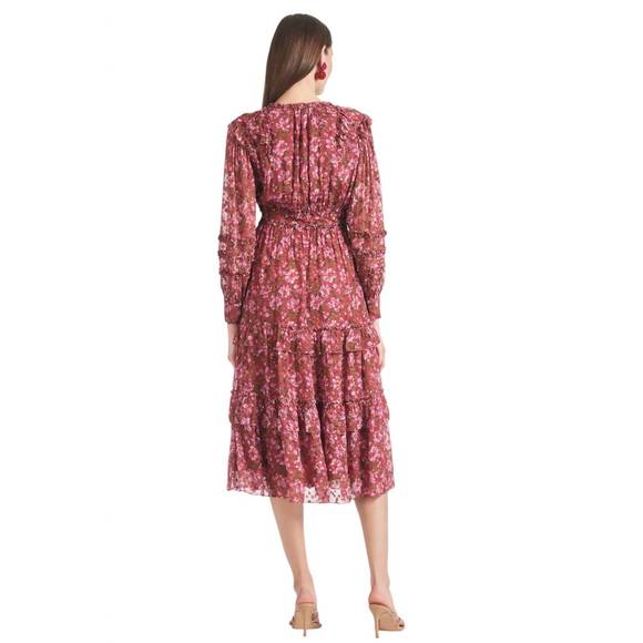 NEW SACHIN & BABI ronnie dress in bordeaux bloom - Picture 4 of 4